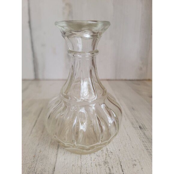 Vintage clear flower vase abstract home decor figure - Picture 1 of 5